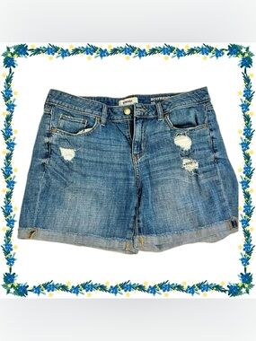 Shorts - denim jeans - Sonoma boyfriend  - distressed - blue - size 10